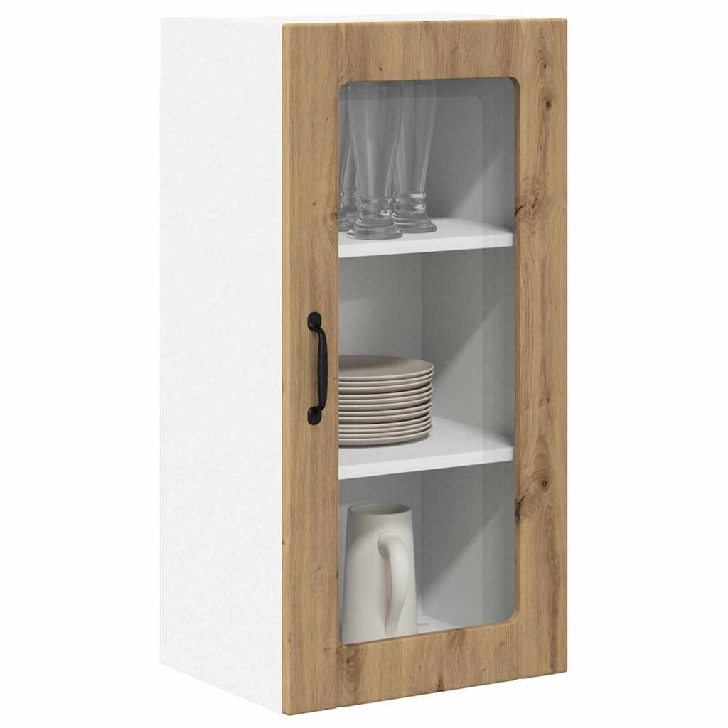 vidaXL Κρεμαστό ντουλάπι κουζίνας με ράφι Artisan Oak 40 x 31 x 80 εκ.