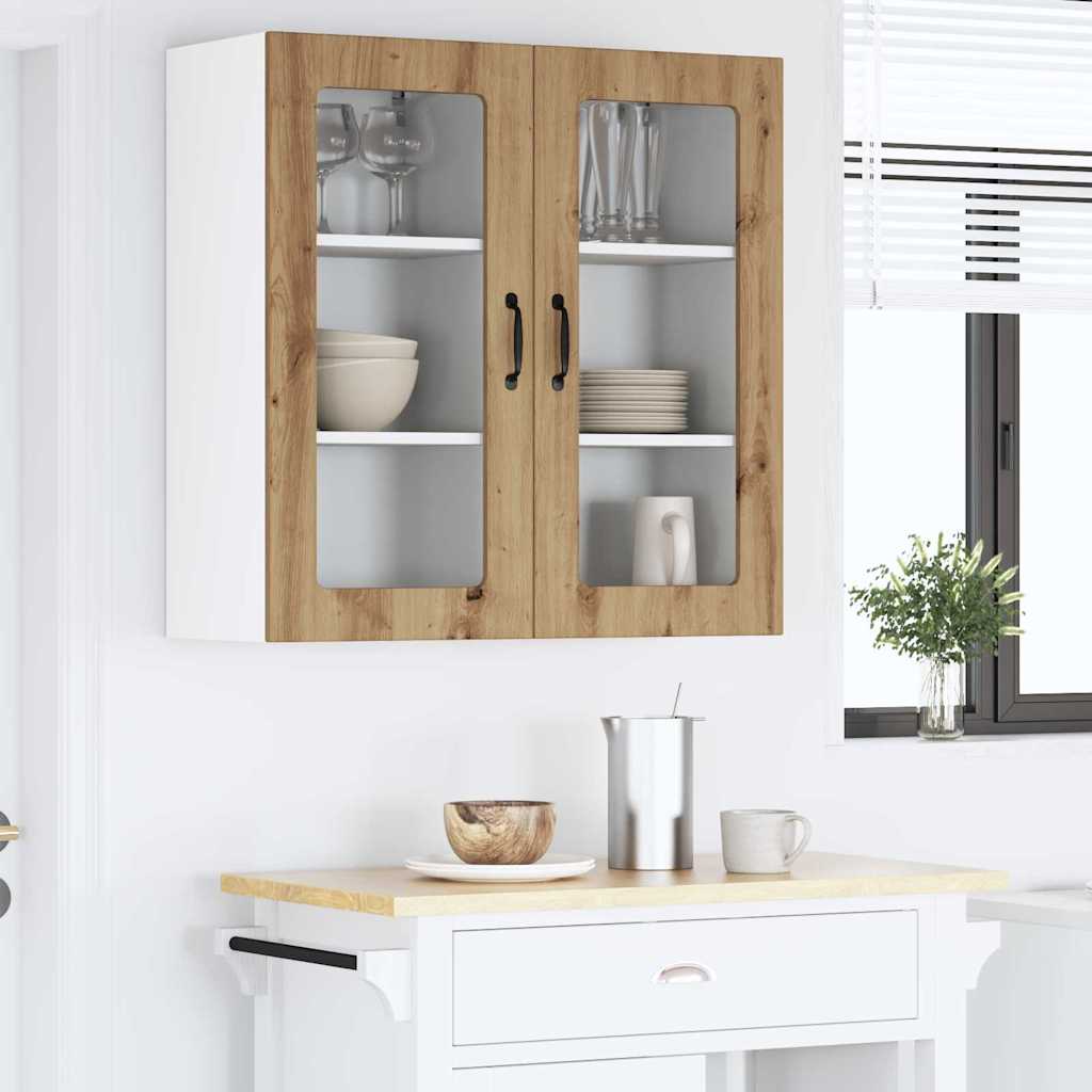 vidaXL Κρεμαστό ντουλάπι κουζίνας 2 pcs Artisan Oak 40 x 31 x 80 εκ.