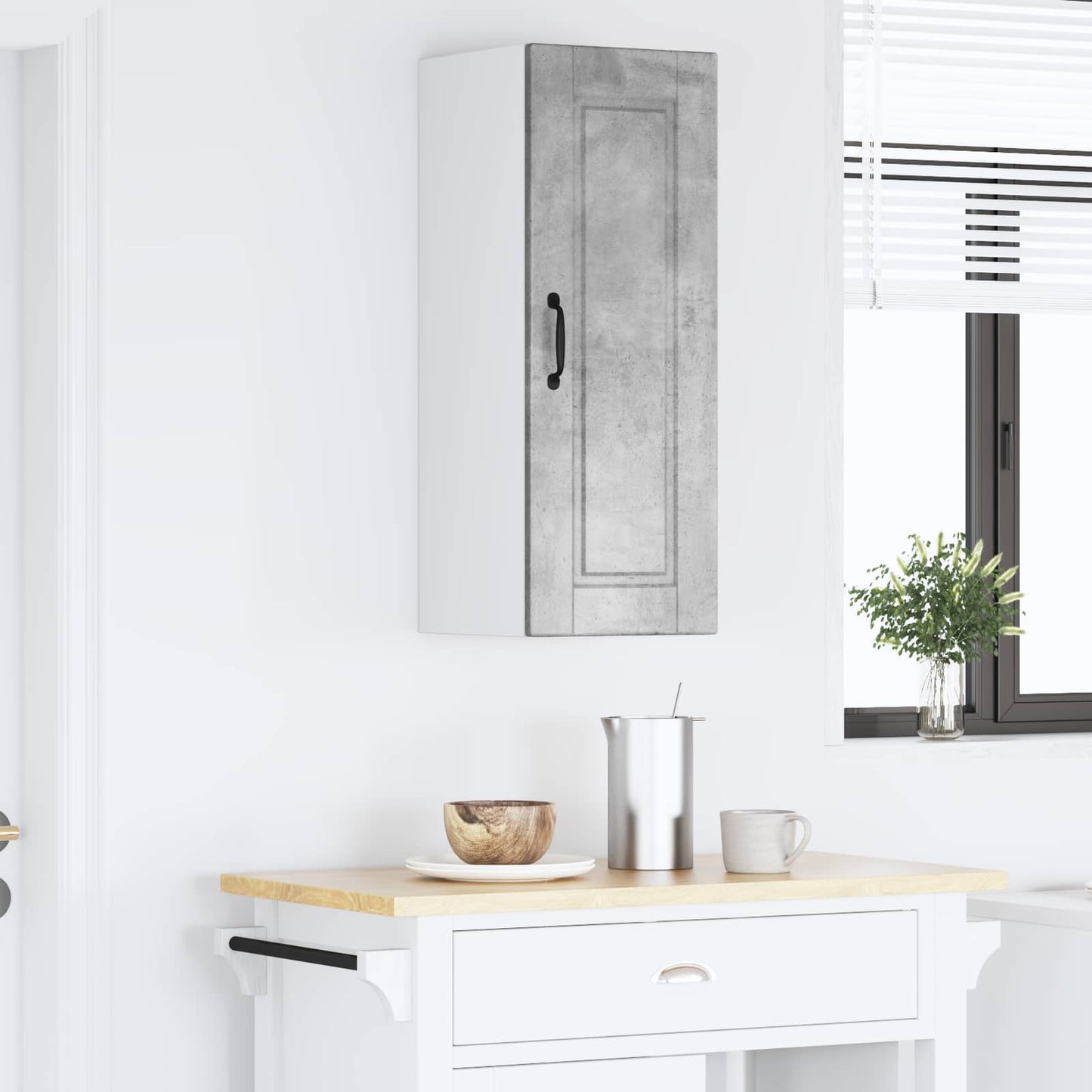 vidaXL Ντουλάπα Κουζίνας με ράφι Σκυρόδεμα Γκρι 30 x 31 x 80 εκ.