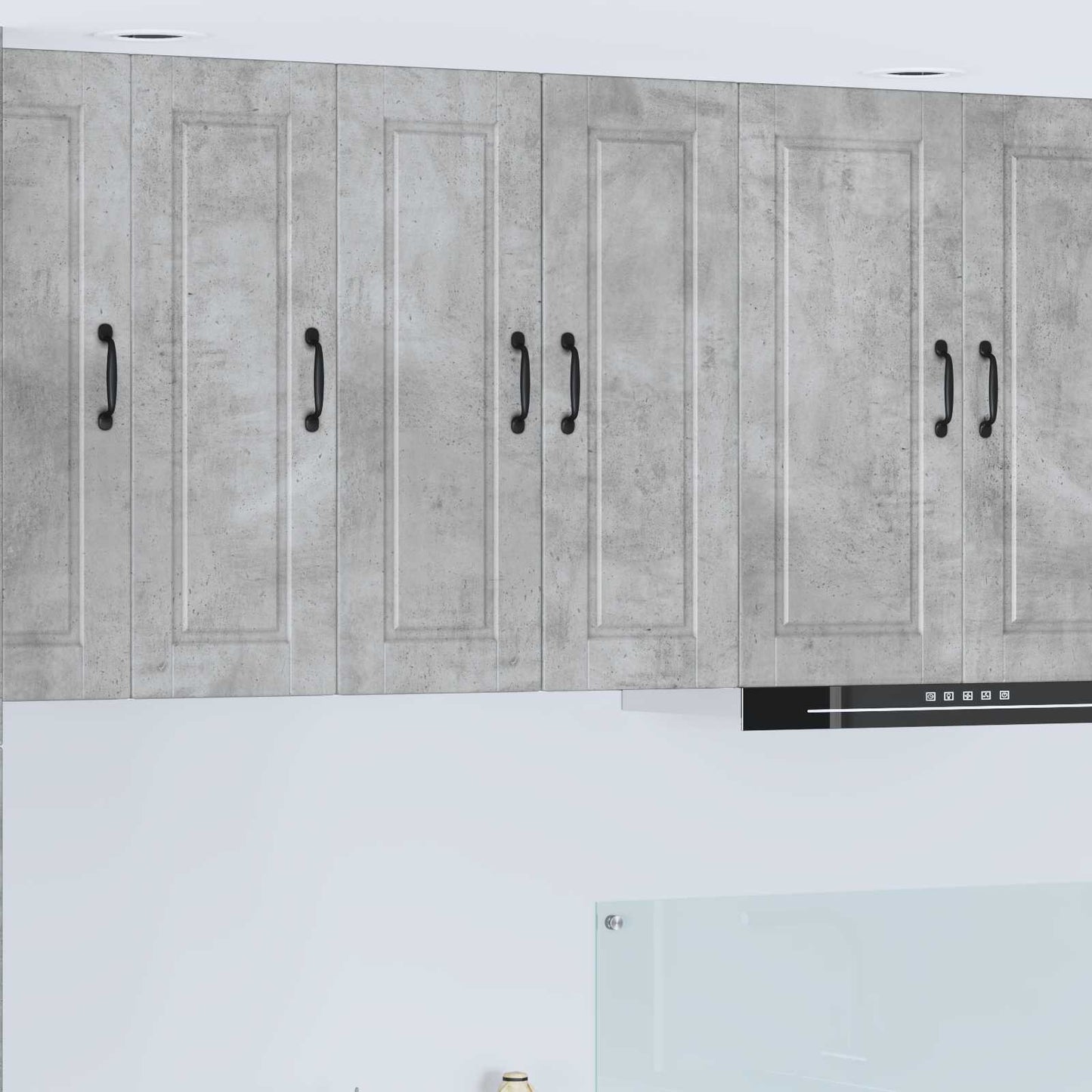 vidaXL Ντουλάπα Κουζίνας με ράφι 2 pcs Σκυρόδεμα Γκρι 30 x 31 x 80 εκ.