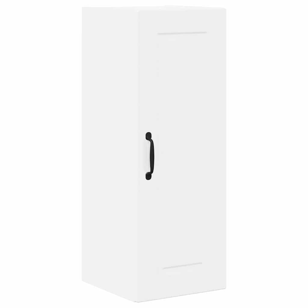 vidaXL Κρεμαστό ντουλάπι κουζίνας με ράφι 2 pcs Υψηλής γυαλάδας λευκό