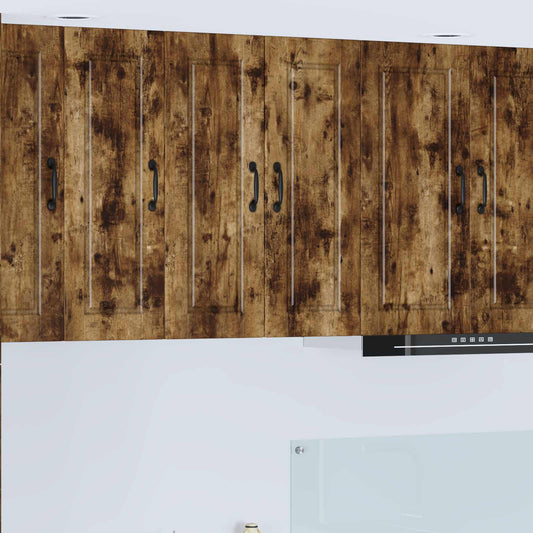 vidaXL Ντουλάπα Κουζίνας με ράφι 2 pcs Καπνιστό Δρύς 30 x 31 x 80 εκ.