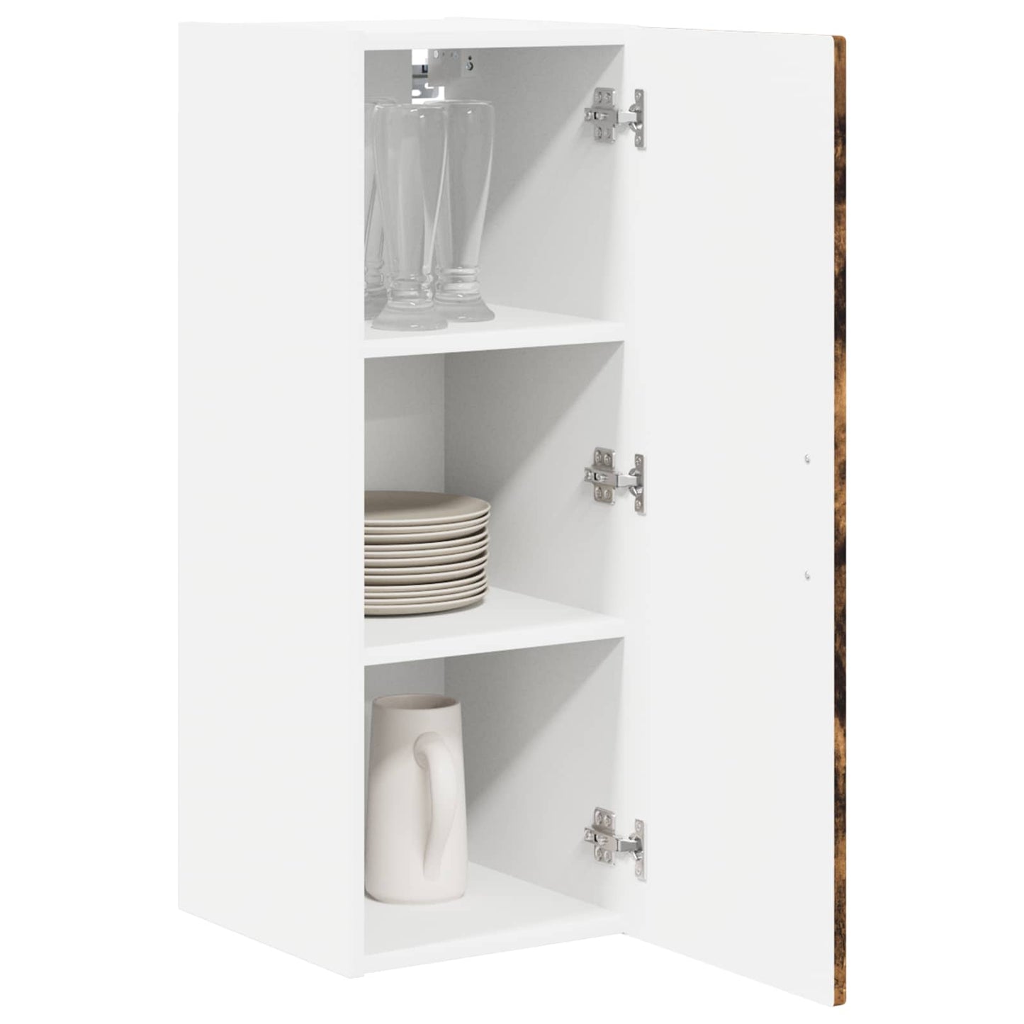 vidaXL Ντουλάπα Τοίχου PORTO 2 pcs Καπνιστό Δρύς 30 x 31 x 80 εκ.
