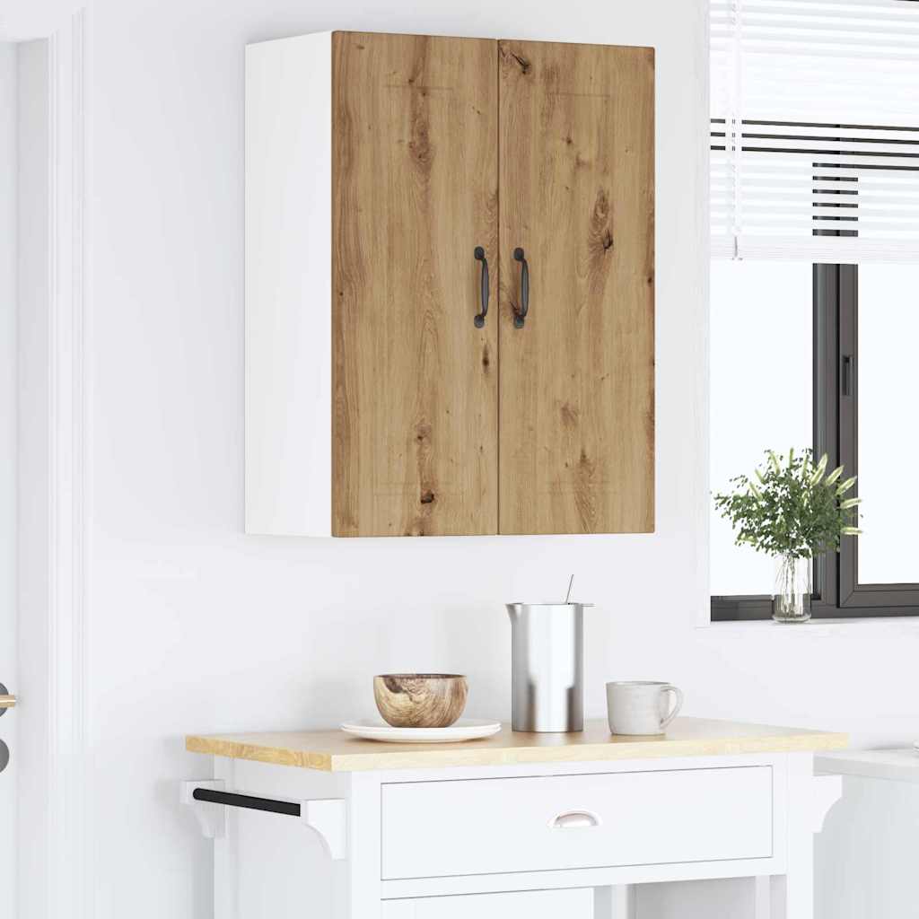 vidaXL Κρεμαστό ντουλάπι κουζίνας με ράφι Artisan Oak 30 x 31 x 80 εκ.