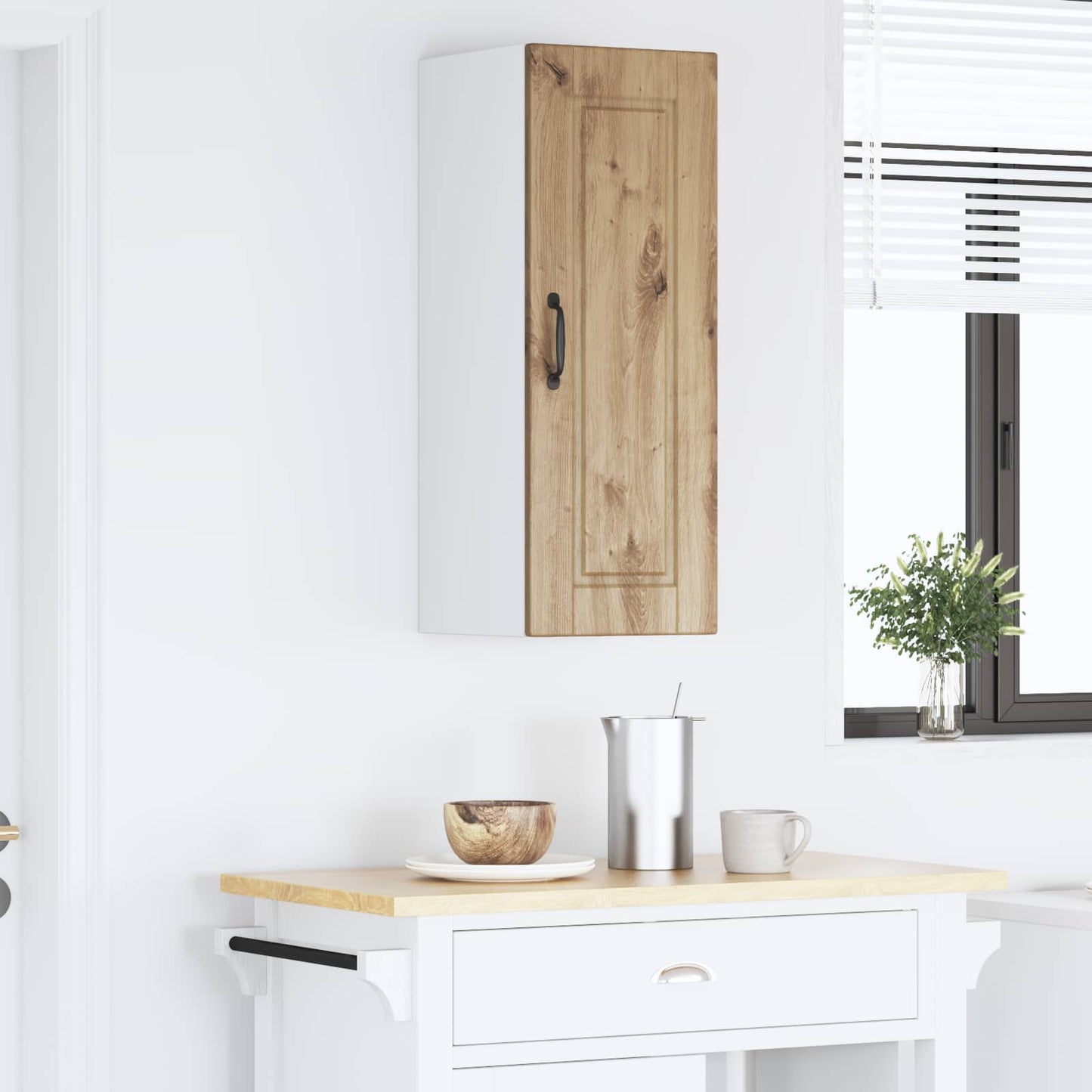 vidaXL Ντουλάπα Κουζίνας με ράφι με πόρτα Artisan Oak 30 x 31 x 80 εκ.