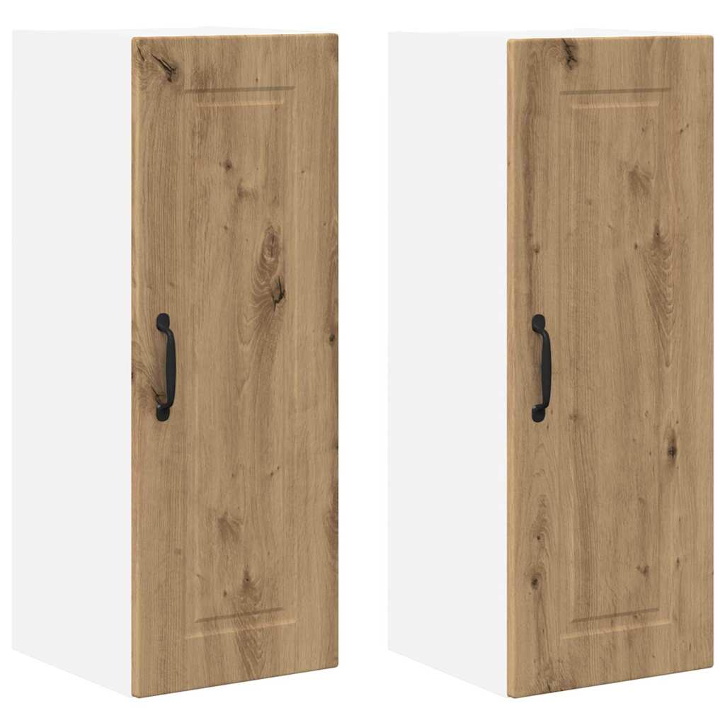 vidaXL Κρεμαστό ντουλάπι κουζίνας 2 pcs Artisan Oak 30 x 31 x 80 εκ.