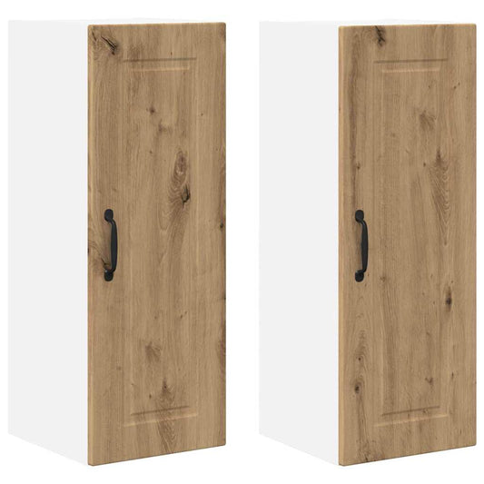 vidaXL Κρεμαστό ντουλάπι κουζίνας 2 pcs Artisan Oak 30 x 31 x 80 εκ.