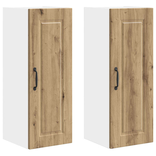 vidaXL Ντουλάπα Κουζίνας με ράφι 2 pcs Artisan Oak 30 x 31 x 80 εκ.