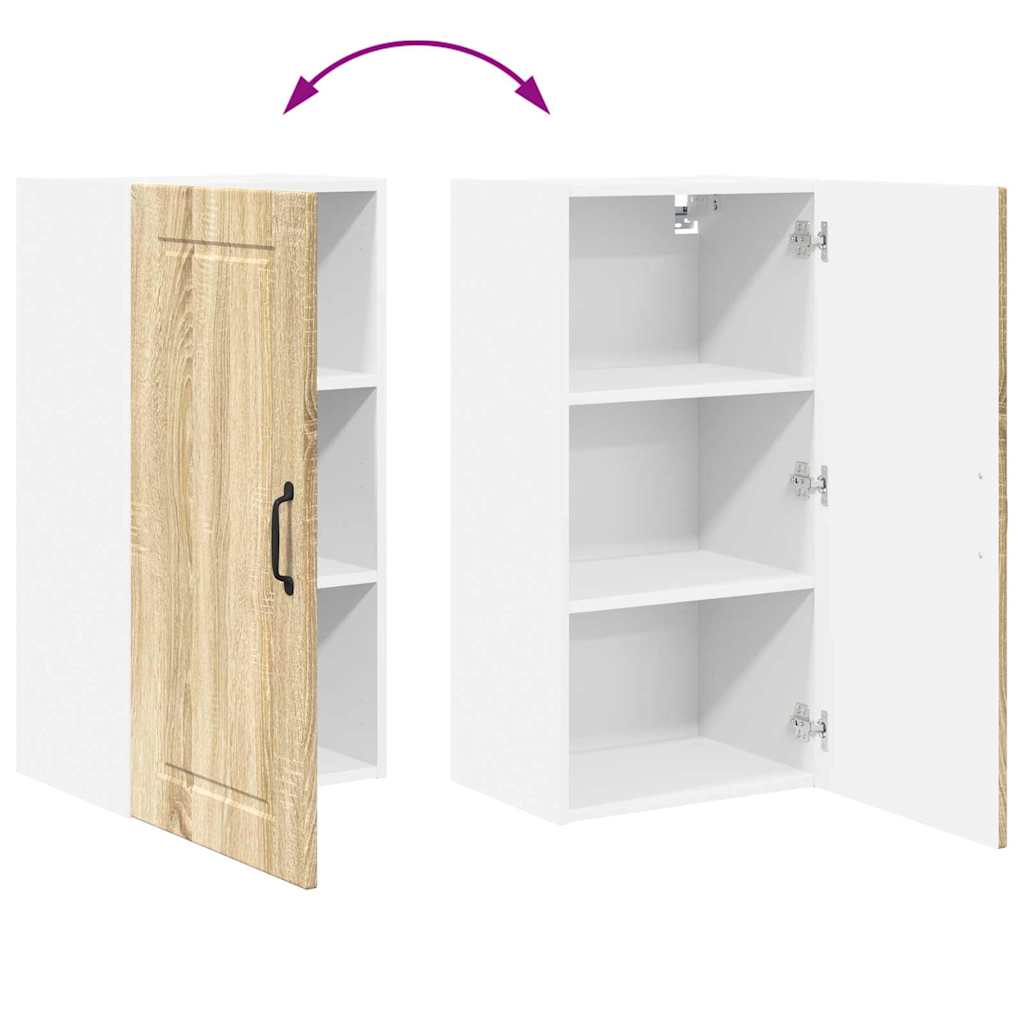 vidaXL Κρεμαστό ντουλάπι κουζίνας με ράφι Δρύς Sonoma 40 x 31 x 80 εκ.