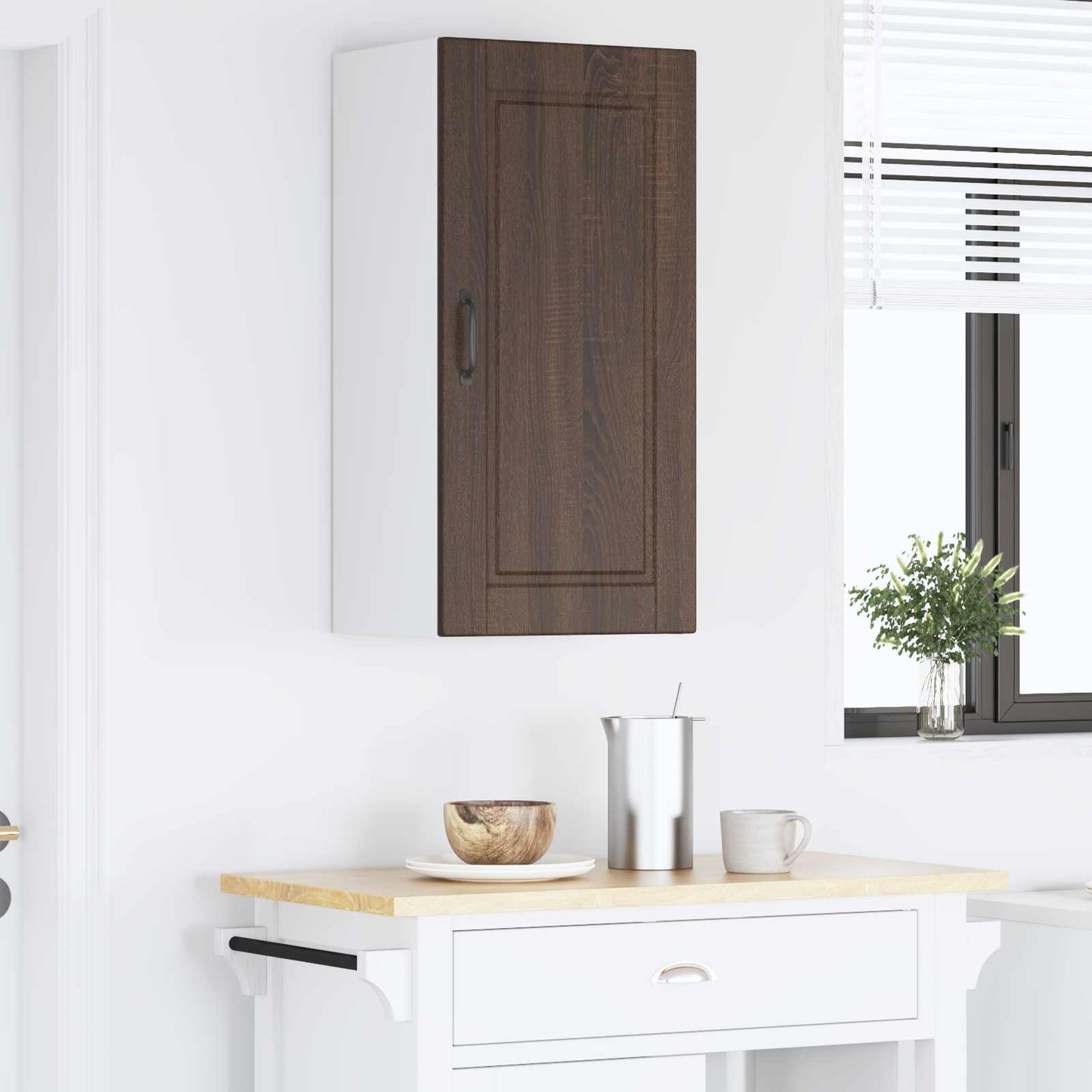 vidaXL Ντουλάπα Κουζίνας Καφέ δρυς 40 x 31 x 80 εκ. Επεξεργασμένο ξύλο