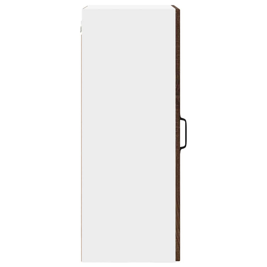 vidaXL Κρεμαστό ντουλάπι κουζίνας με ράφι Καφέ δρυς 40 x 31 x 80 εκ.