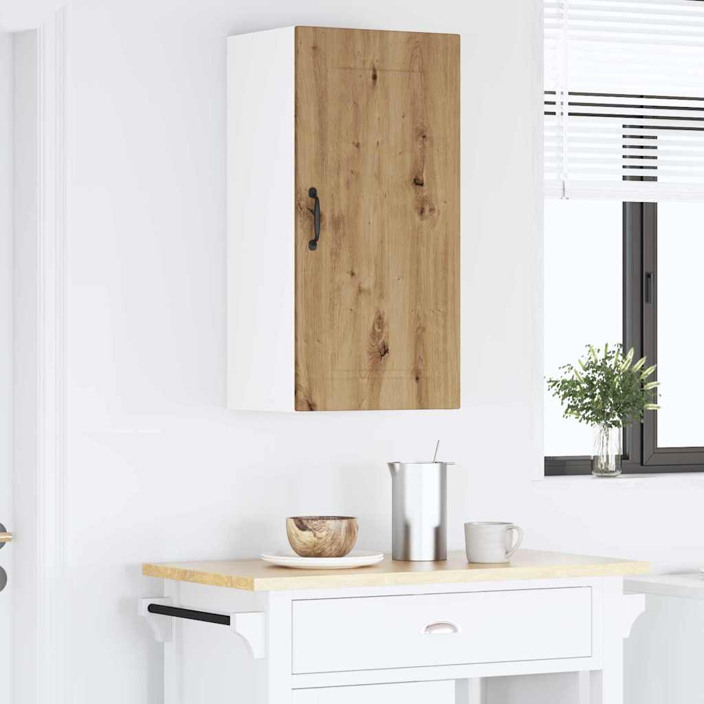 vidaXL Κρεμαστό ντουλάπι κουζίνας με ράφι Artisan Oak 40 x 31 x 80 εκ.