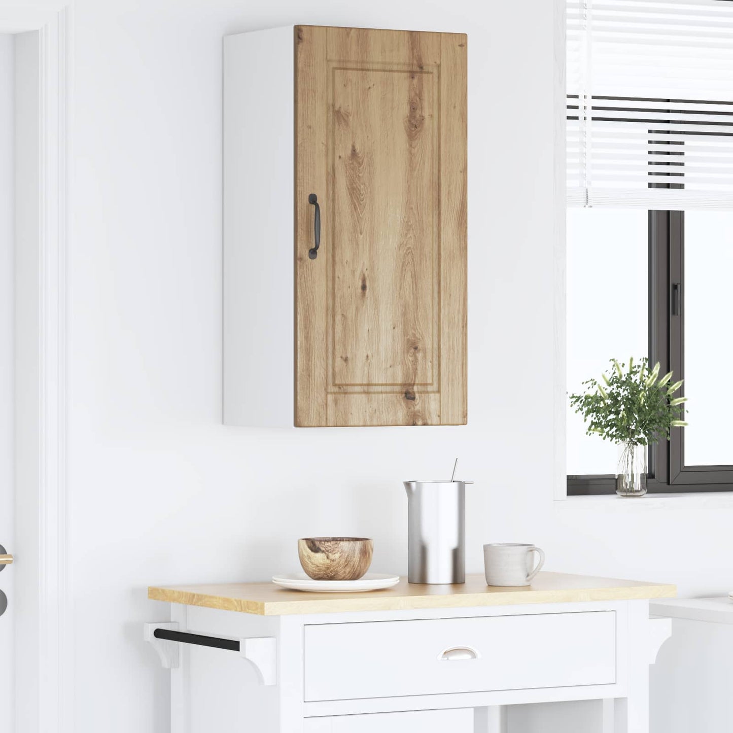 vidaXL Ντουλάπα Κουζίνας με ράφι με πόρτα Artisan Oak 40 x 31 x 80 εκ.