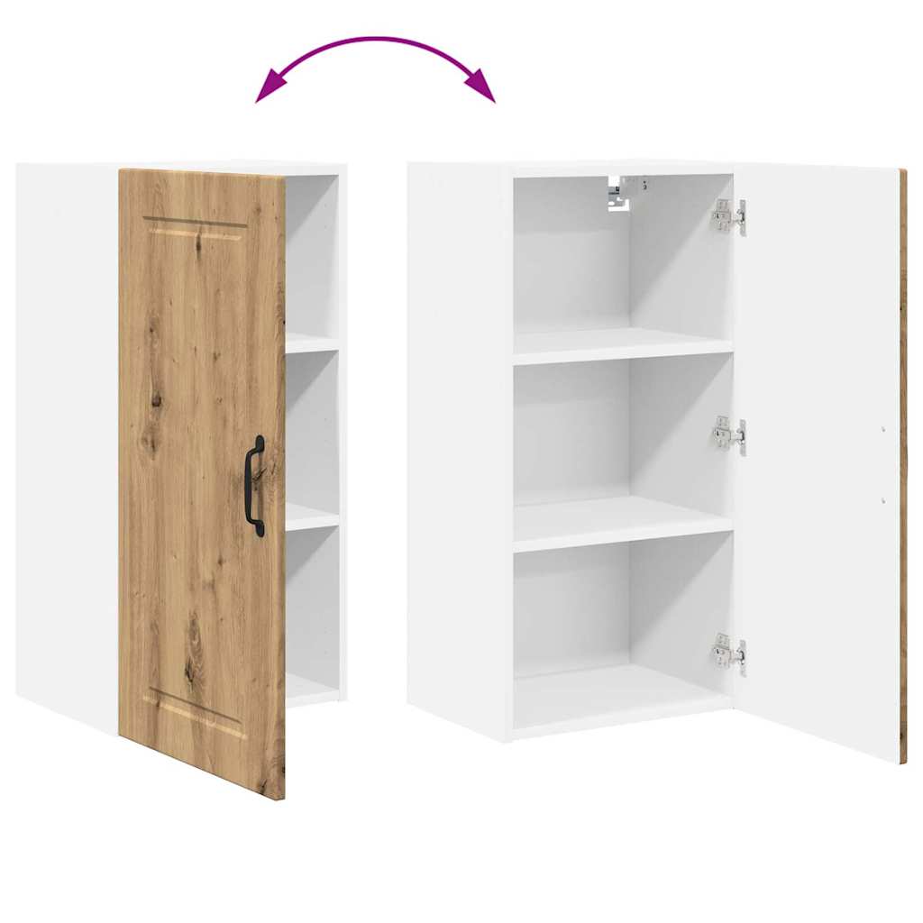 vidaXL Κρεμαστό ντουλάπι κουζίνας με ράφι Artisan Oak 40 x 31 x 80 εκ.