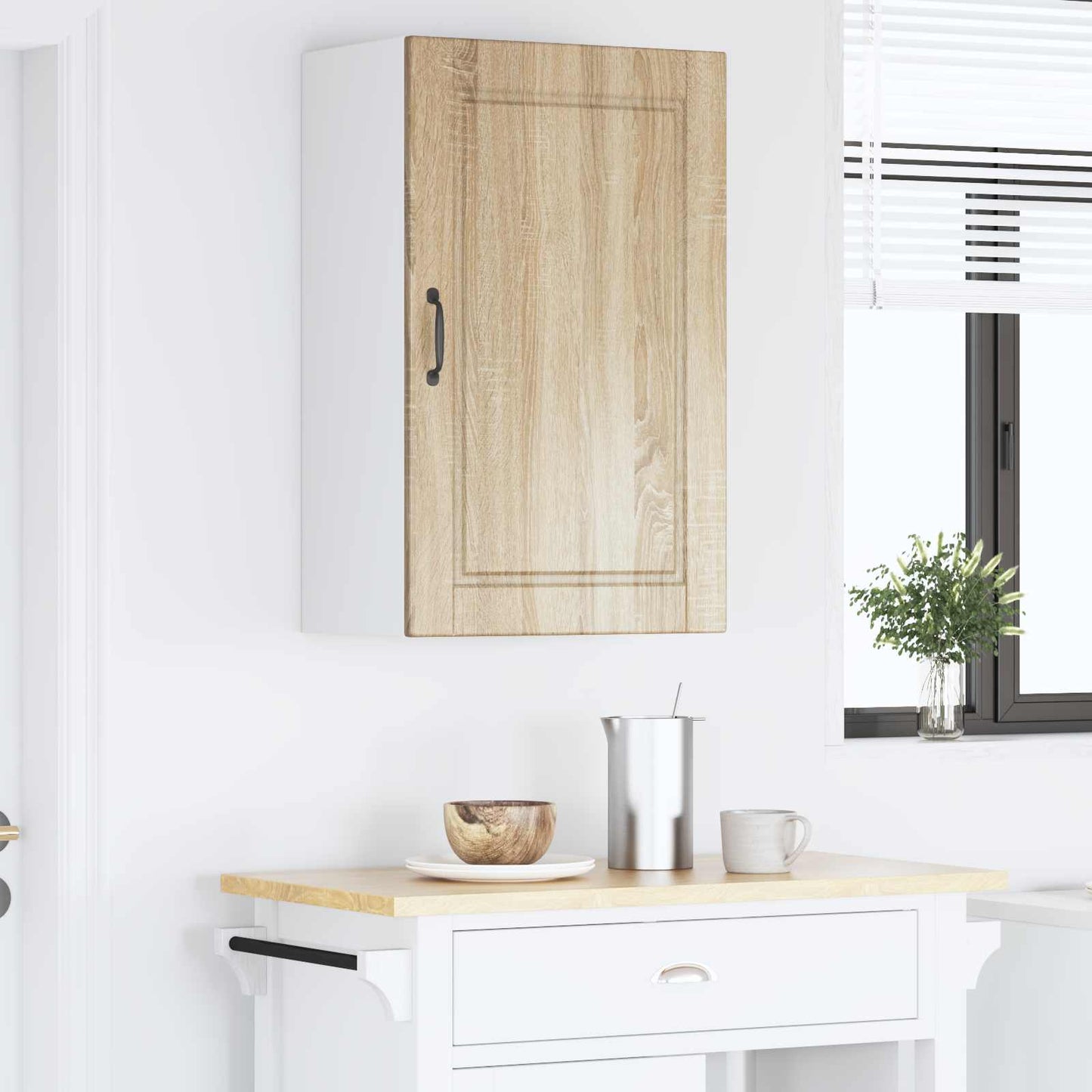 vidaXL Ντουλάπα Κουζίνας με ράφι με πόρτα Δρύς Sonoma 50 x 31 x 80 εκ.