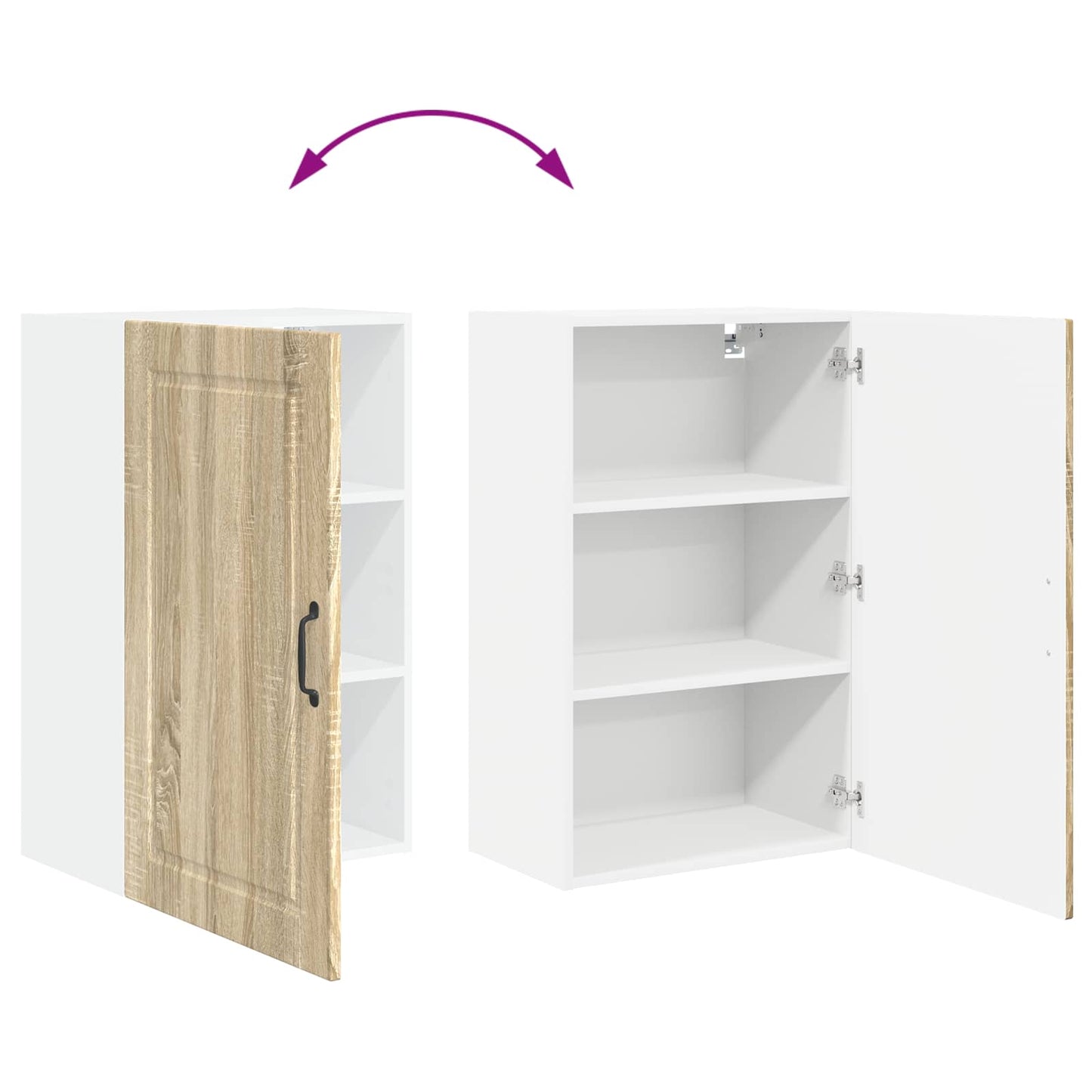 vidaXL Ντουλάπα Κουζίνας με ράφι με πόρτα Δρύς Sonoma 50 x 31 x 80 εκ.