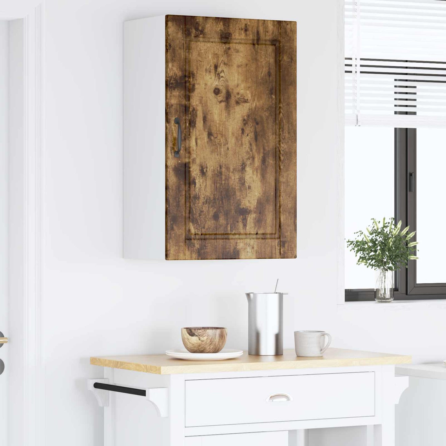 vidaXL Ντουλάπα Κουζίνας με ράφι Καπνιστό Δρύς 50 x 31 x 80 εκ.