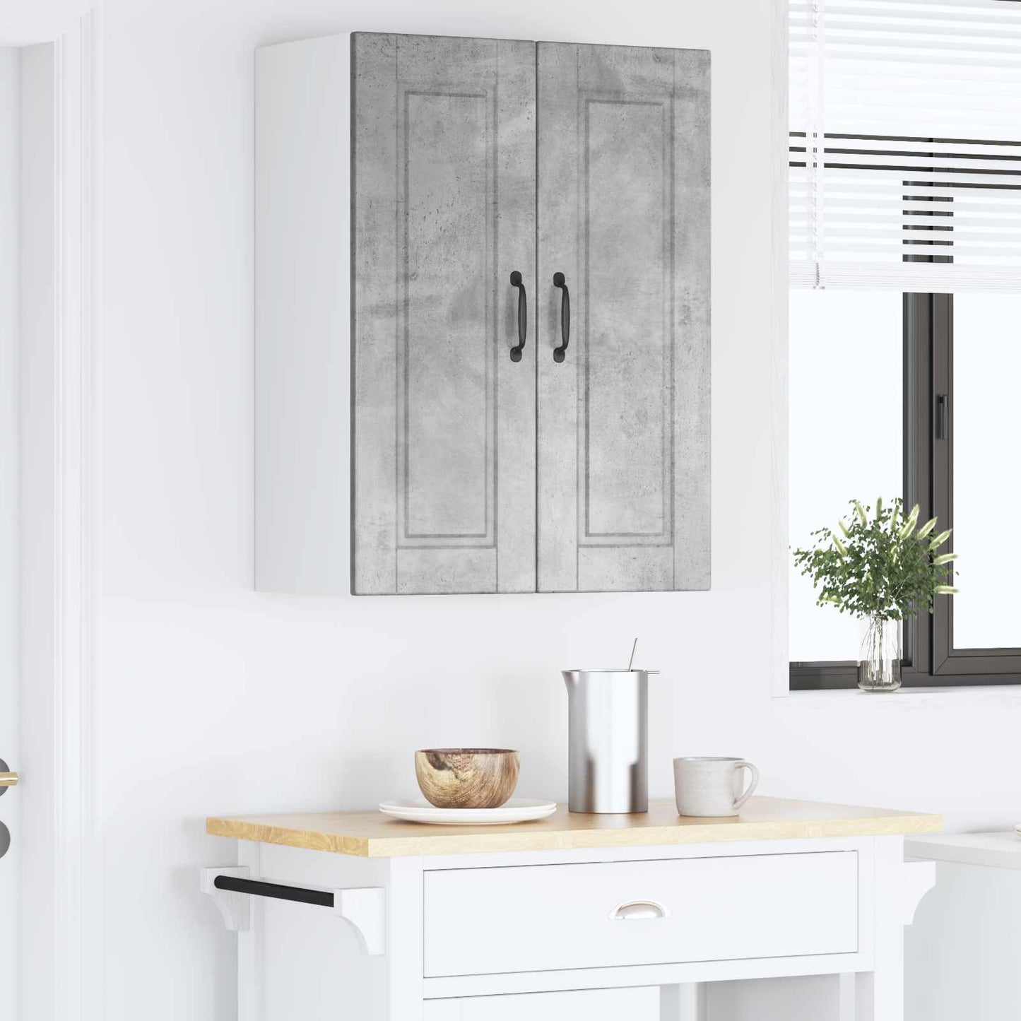 vidaXL Ντουλάπα Κουζίνας με ράφι Σκυρόδεμα Γκρι 60 x 31 x 80 εκ.