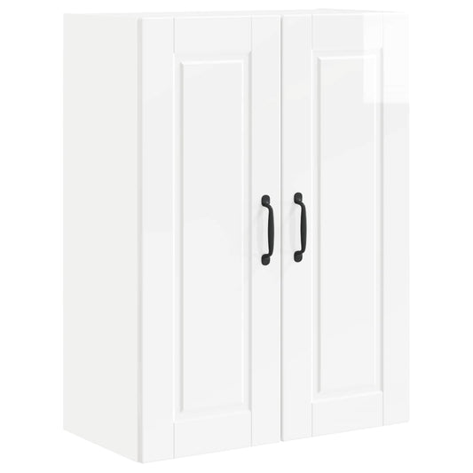 vidaXL Ντουλάπα Κουζίνας Υψηλής γυαλάδας λευκό 60 x 31 x 80 εκ.