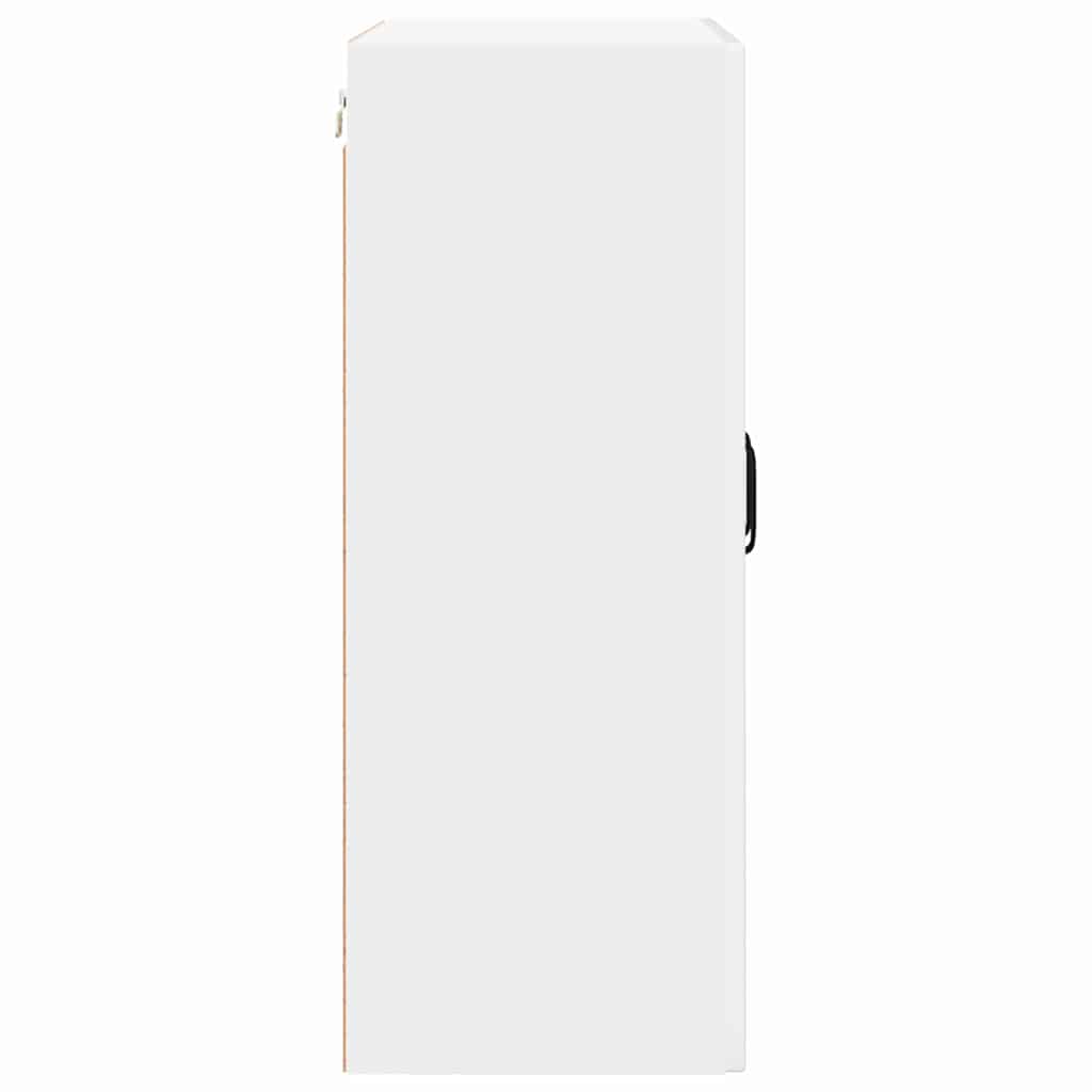 vidaXL Κρεμαστό ντουλάπι κουζίνας με ράφι Υψηλής γυαλάδας λευκό