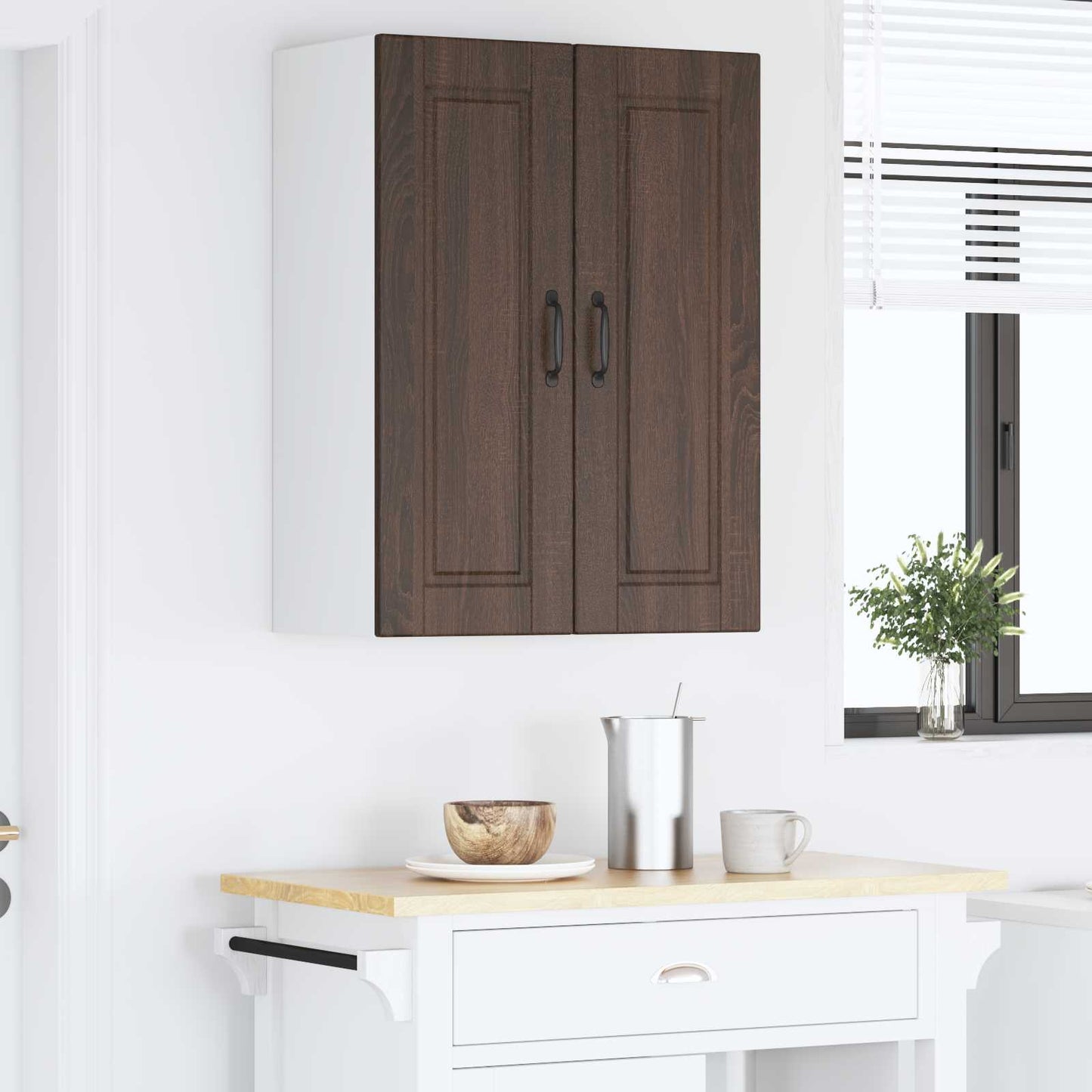 vidaXL Ντουλάπα Κουζίνας Καφέ δρυς 60 x 31 x 80 εκ. Επεξεργασμένο ξύλο