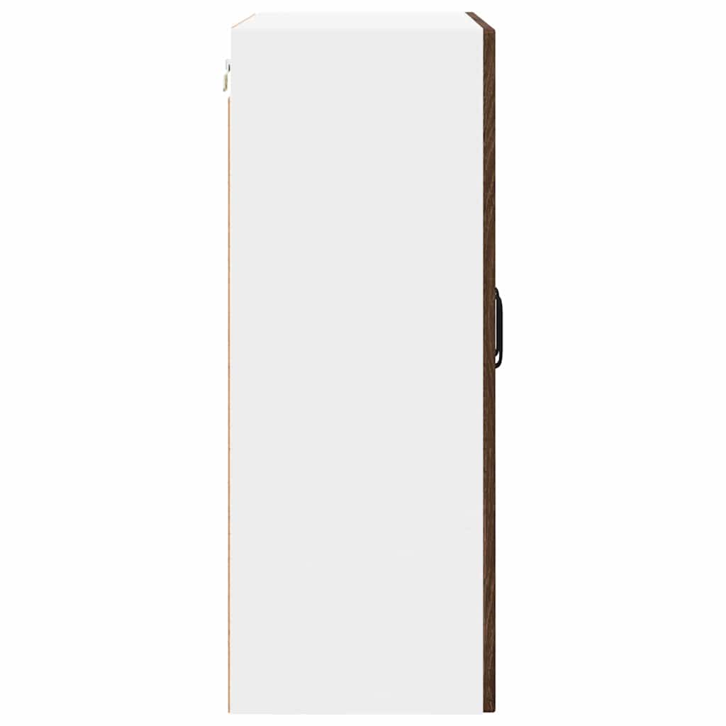 vidaXL Κρεμαστό ντουλάπι κουζίνας με ράφι Καφέ δρυς 60 x 31 x 80 εκ.