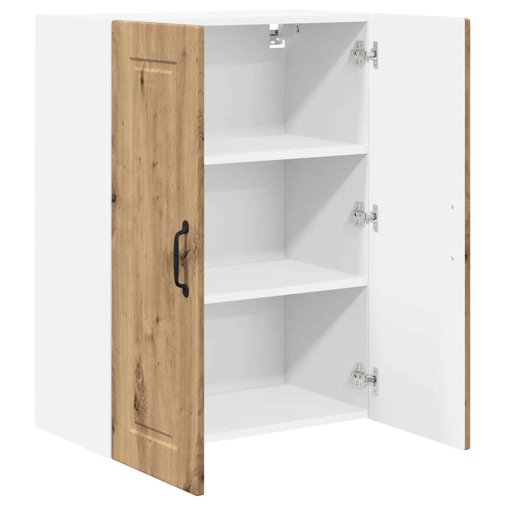 vidaXL Κρεμαστό ντουλάπι κουζίνας με ράφι Artisan Oak 60 x 31 x 80 εκ.
