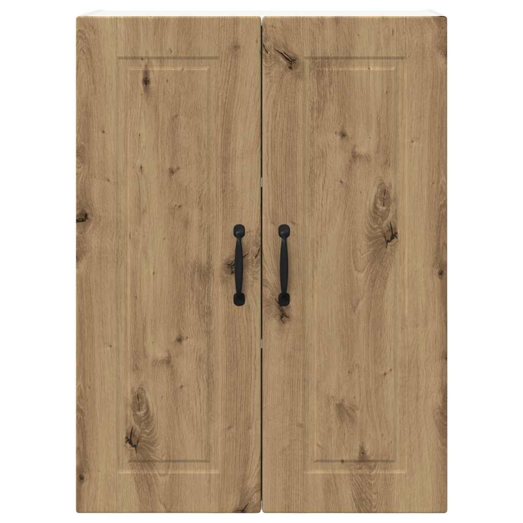 vidaXL Κρεμαστό ντουλάπι κουζίνας με ράφι Artisan Oak 60 x 31 x 80 εκ.
