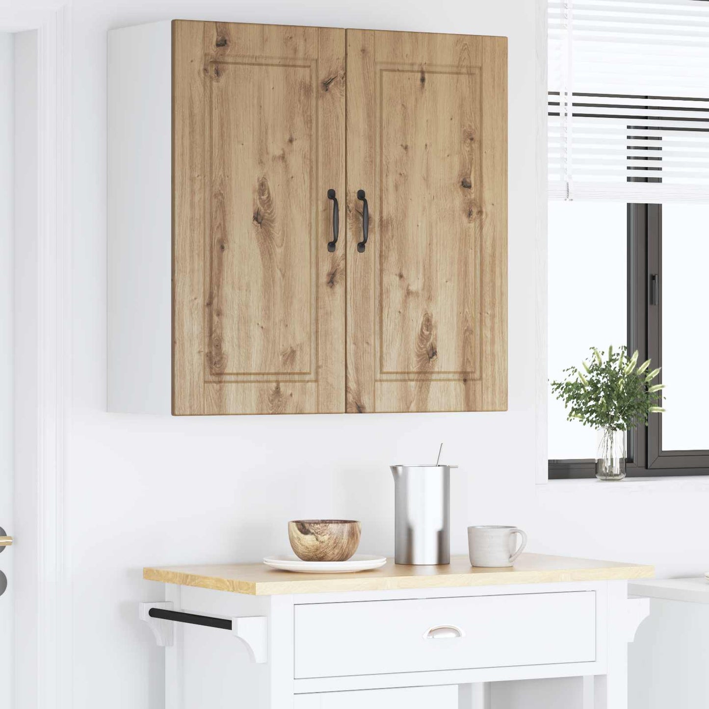vidaXL Ντουλάπα Κουζίνας με ράφι με πόρτα Artisan Oak 80 x 31 x 80 εκ.