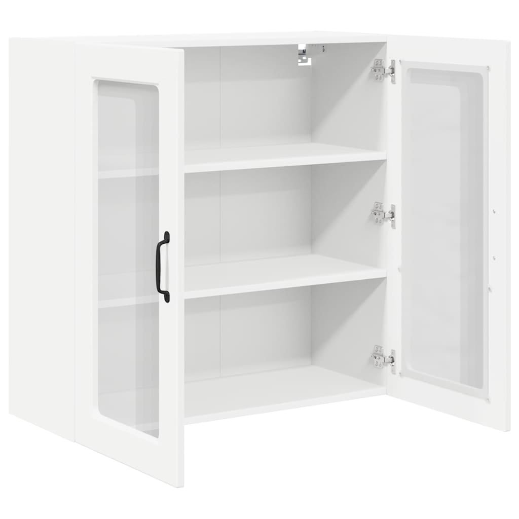 vidaXL Κρεμαστό ντουλάπι κουζίνας με ράφι Λευκό 80 x 31 x 80 εκ.