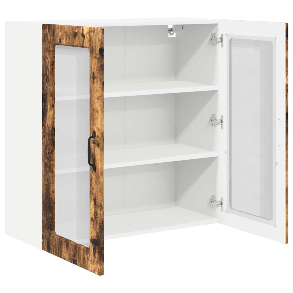 vidaXL Κρεμαστό ντουλάπι κουζίνας Καπνιστό Δρύς 80 x 31 x 80 εκ.