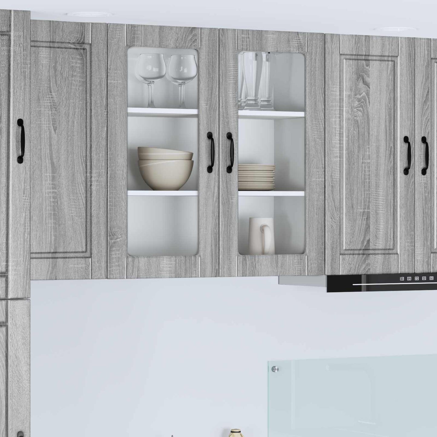 vidaXL Ντουλάπα Κουζίνας με ράφι Γκρίζο Σονομα 80 x 31 x 80 εκ.