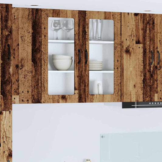 vidaXL Κρεμαστό ντουλάπι κουζίνας με ράφι Παλιό Ξύλο 80 x 31 x 80 εκ.