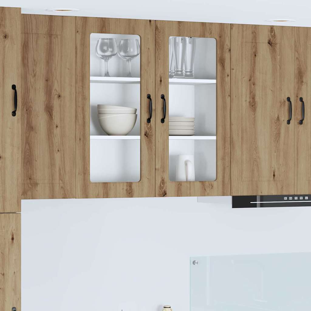 vidaXL Κρεμαστό ντουλάπι κουζίνας με ράφι Artisan Oak 80 x 31 x 80 εκ.