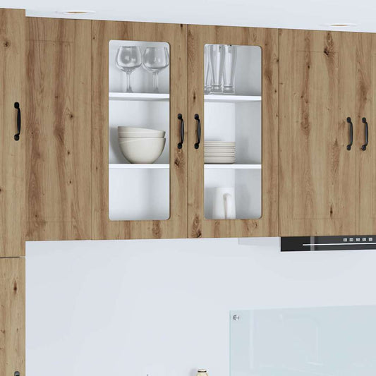vidaXL Κρεμαστό ντουλάπι κουζίνας με ράφι Artisan Oak 80 x 31 x 80 εκ.