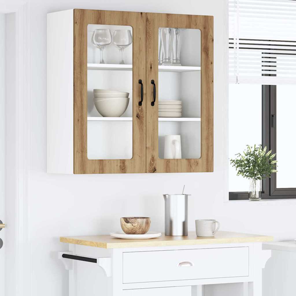 vidaXL Κρεμαστό ντουλάπι κουζίνας με ράφι Artisan Oak 80 x 31 x 80 εκ.