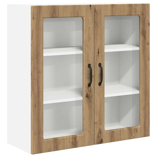 vidaXL Κρεμαστό ντουλάπι κουζίνας με ράφι Artisan Oak 80 x 31 x 80 εκ.