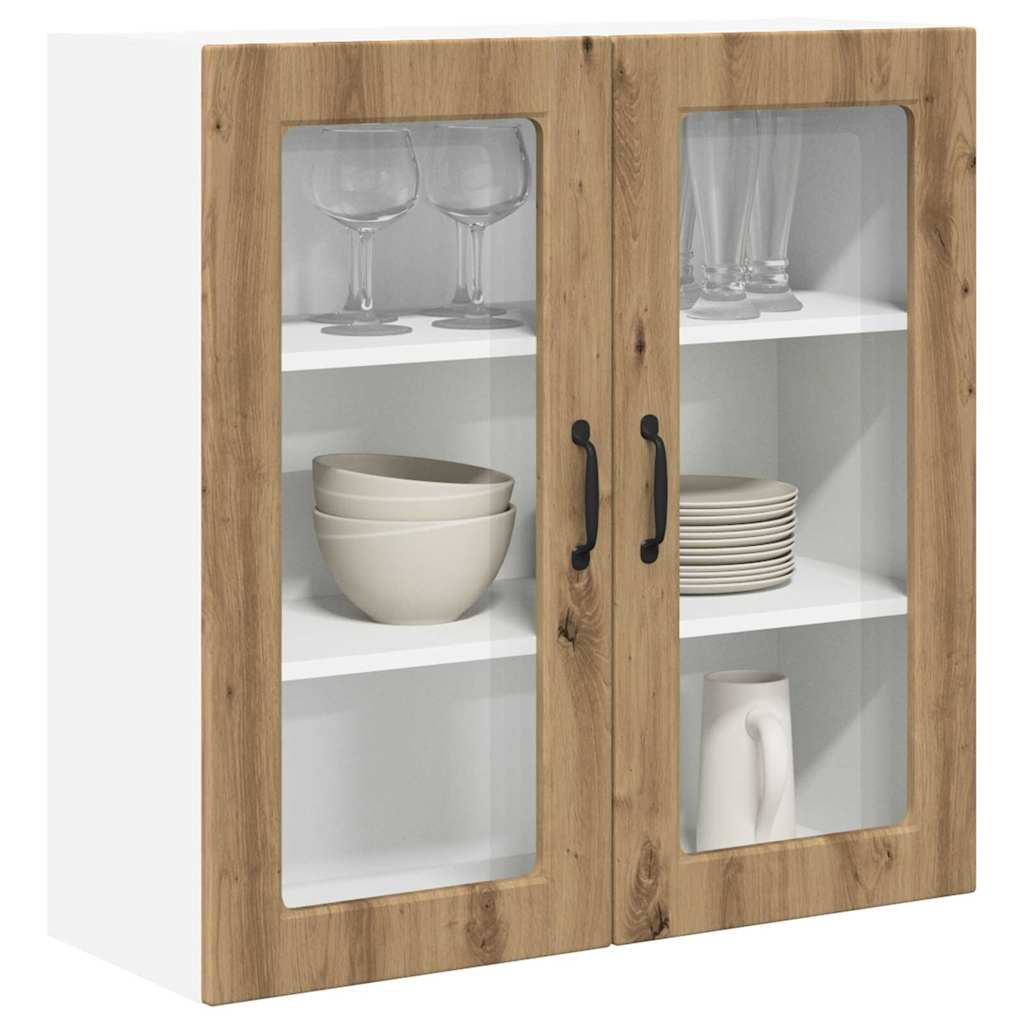 vidaXL Κρεμαστό ντουλάπι κουζίνας με ράφι Artisan Oak 80 x 31 x 80 εκ.