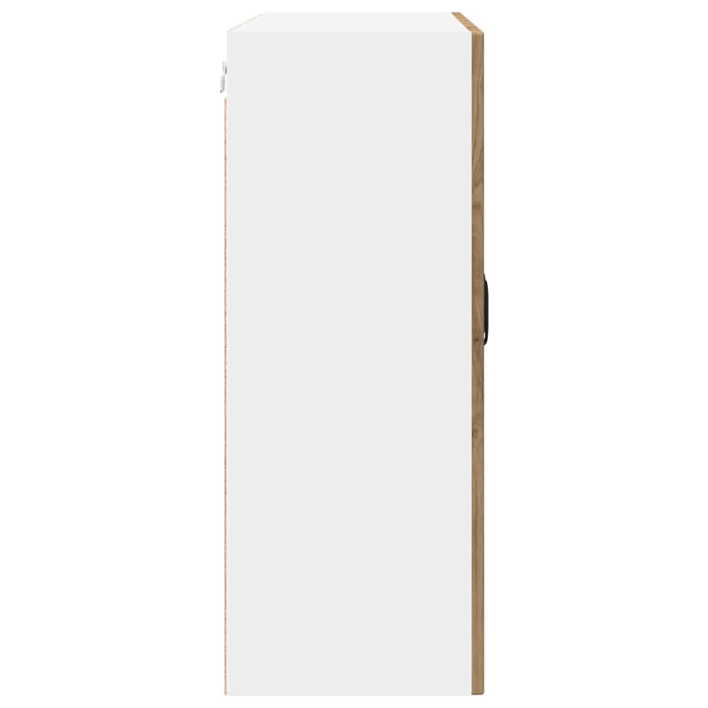 vidaXL Κρεμαστό ντουλάπι κουζίνας με ράφι Artisan Oak 80 x 31 x 80 εκ.