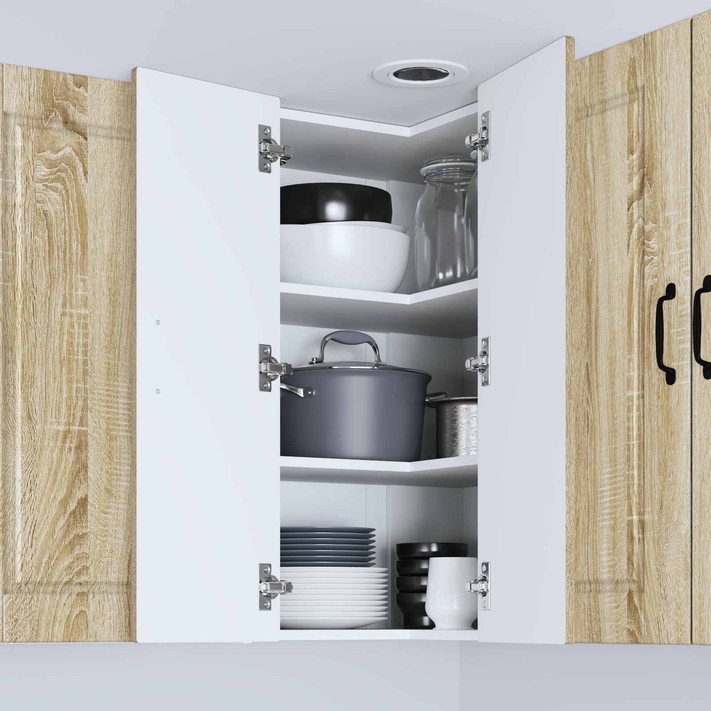 vidaXL Ντουλάπα Κουζίνας με ράφι με πόρτα Δρύς Sonoma 57 x 57 x 80 εκ.