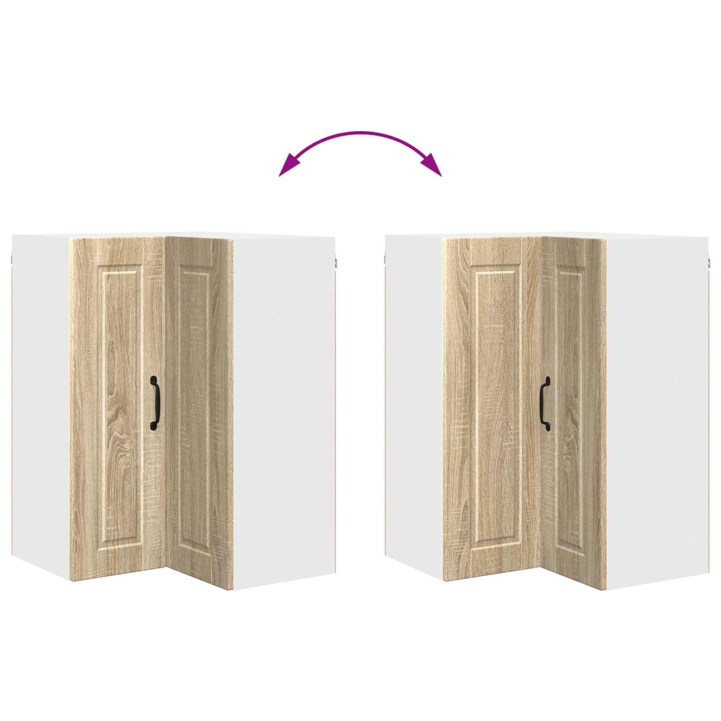 vidaXL Ντουλάπα Κουζίνας με ράφι με πόρτα Δρύς Sonoma 57 x 57 x 80 εκ.