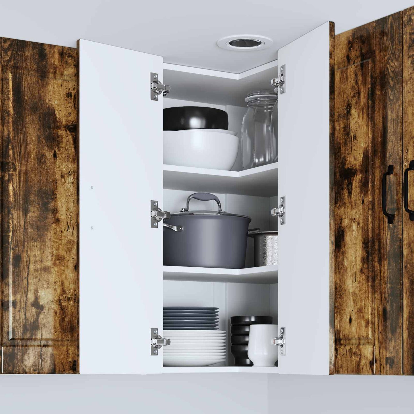 vidaXL Ντουλάπα Κουζίνας με ράφι Καπνιστό Δρύς 57 x 57 x 80 εκ.