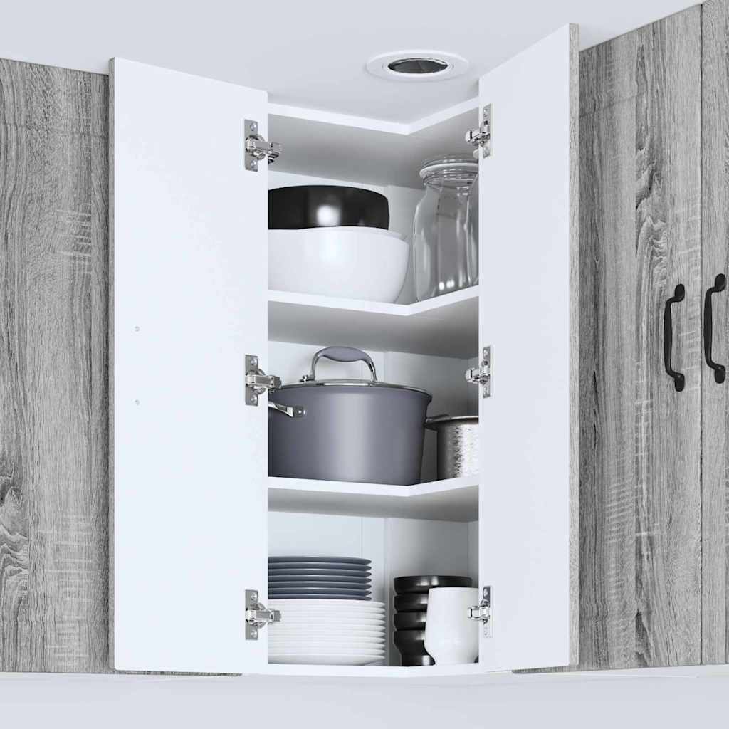 vidaXL Κρεμαστό ντουλάπι κουζίνας Γκρίζο Σονομα 57 x 57 x 80 εκ.