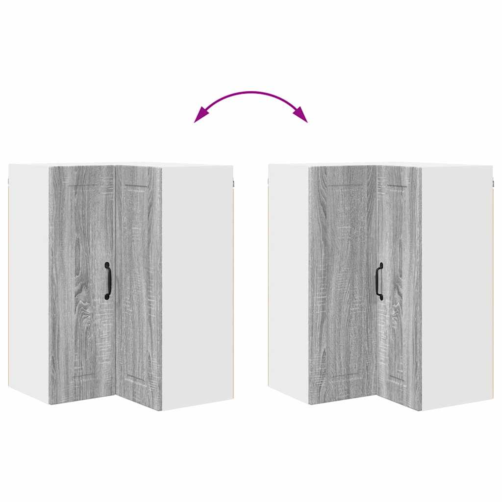 vidaXL Κρεμαστό ντουλάπι κουζίνας Γκρίζο Σονομα 57 x 57 x 80 εκ.