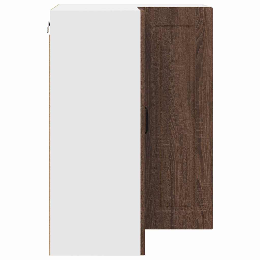 vidaXL Κρεμαστό ντουλάπι κουζίνας με ράφι Καφέ δρυς 57 x 57 x 80 εκ.