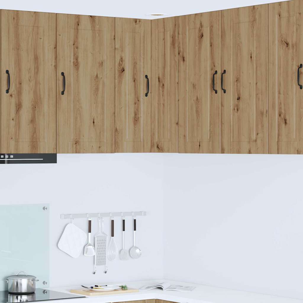 vidaXL Κρεμαστό ντουλάπι κουζίνας με ράφι Artisan Oak 57 x 57 x 80 εκ.
