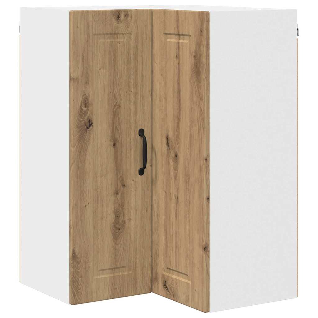 vidaXL Κρεμαστό ντουλάπι κουζίνας με ράφι Artisan Oak 57 x 57 x 80 εκ.