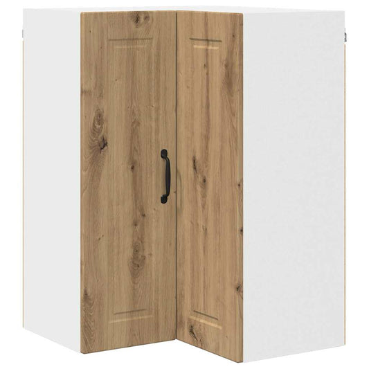 vidaXL Κρεμαστό ντουλάπι κουζίνας με ράφι Artisan Oak 57 x 57 x 80 εκ.