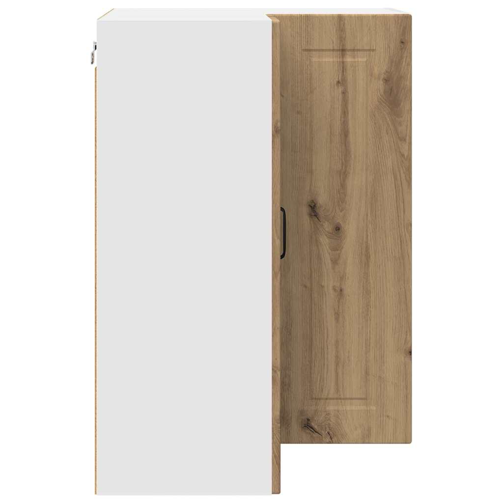 vidaXL Κρεμαστό ντουλάπι κουζίνας με ράφι Artisan Oak 57 x 57 x 80 εκ.