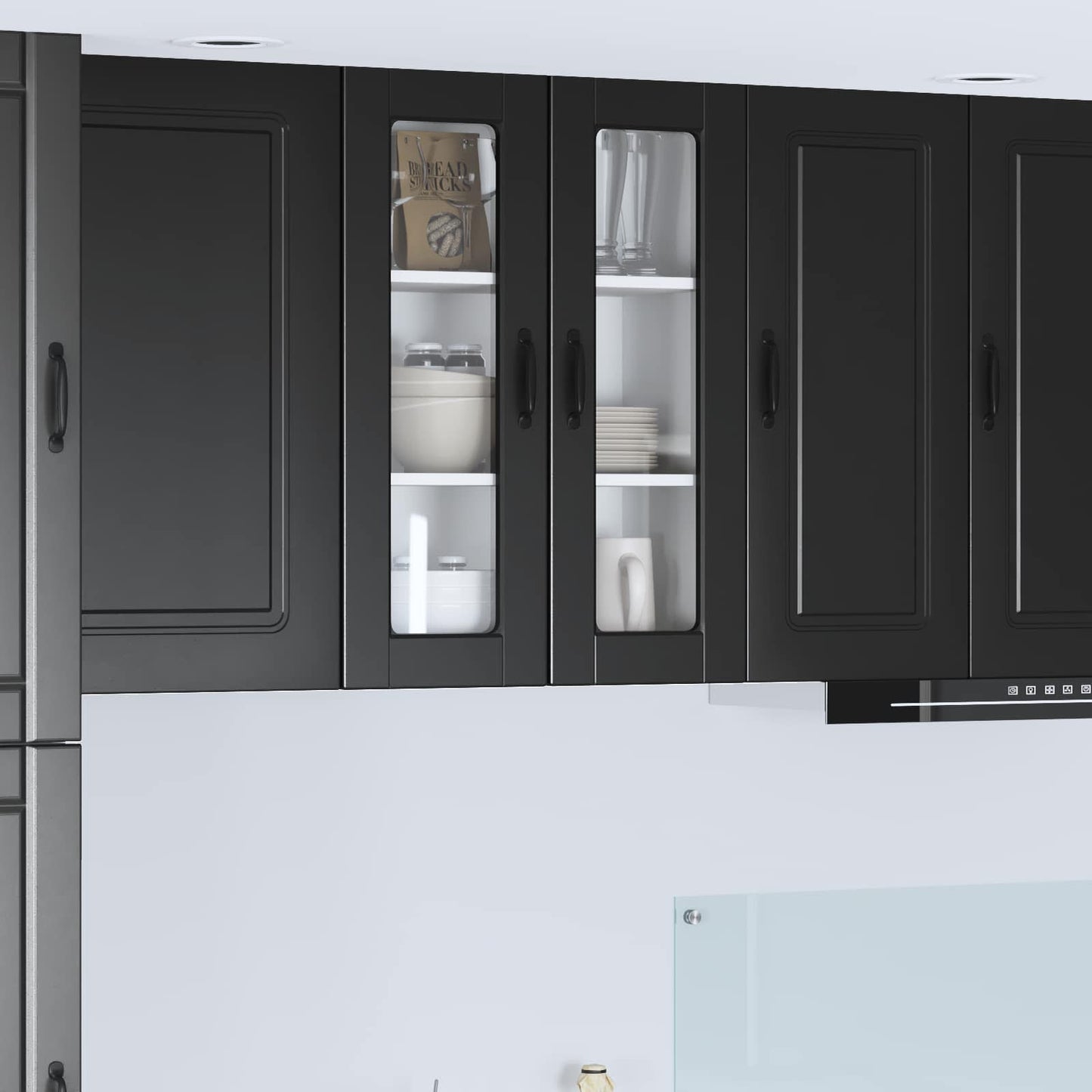 vidaXL Ντουλάπα Κουζίνας Μαύρο 60 x 31 x 80 εκ. Επεξεργασμένο ξύλο